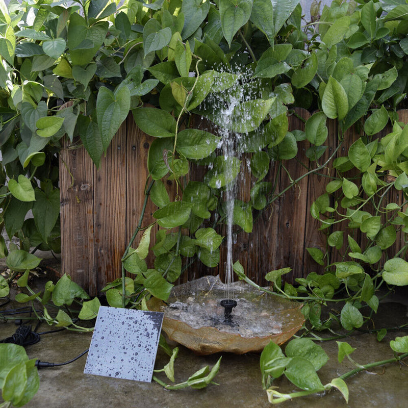 Solar Panel Powered Water Fountain Pool Pond Bird Bath Decor Water Pump Kit