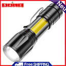 USB Rechargeable Built - in Battery Flashlight Plastic Home Night Lantern Torch