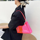 Retro Women Transparent Solid Color Shoulder Hobos Bag Small Underarm Handbags