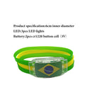 #A LED Glow Bracelet with Button World-Cup Glowing Wristband Glow Watch Party Pr