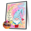 5D Diamond Painting Kit Gnome Full Round Drill Rhinestone DIY Cartoon Wall