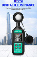 UV Radiometer Handheld 200K UV Meter Digital Light Meter Photometer Luxmeter