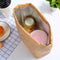 1PCS Yellow Kraft Paper Lunch Bag Reusable Durable J9H9 Insulated Thermal W6J7