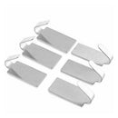 6pcs Stainless Steel Hooks Bathroom Wall Door Hooks on Wooden Glass Surfaces