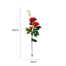 IP65 Waterproof Solar Powered 3 LED Rose Light Garden Ground Lamp (Red) Newly