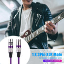 5.9ft DMX Stage DJ Cable  XLR 3Pin Male to Female Connector Wire (Purple) Newly
