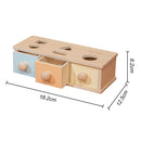 Wooden Ball Drawer Early Learning Matching Blocks Teaching Aids Sorting for