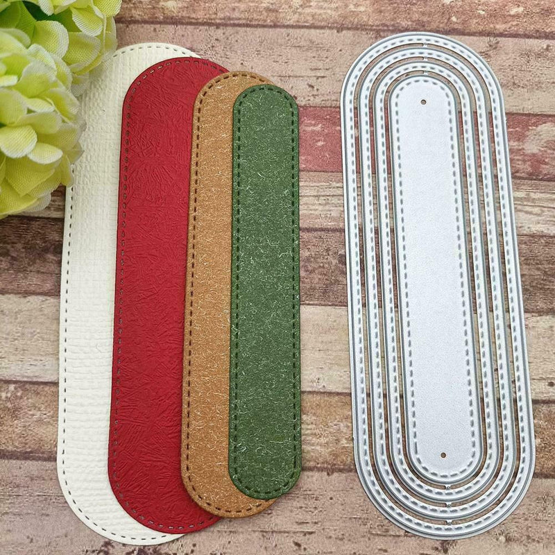 Oval Metal Bookmark Carbon Steel Cut Dice For Scrapbooking Photo Paper U6H9