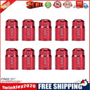 10pcs Aluminum Bicycle Tire Schrader Valve Stem Caps Dust Covers (Red)
