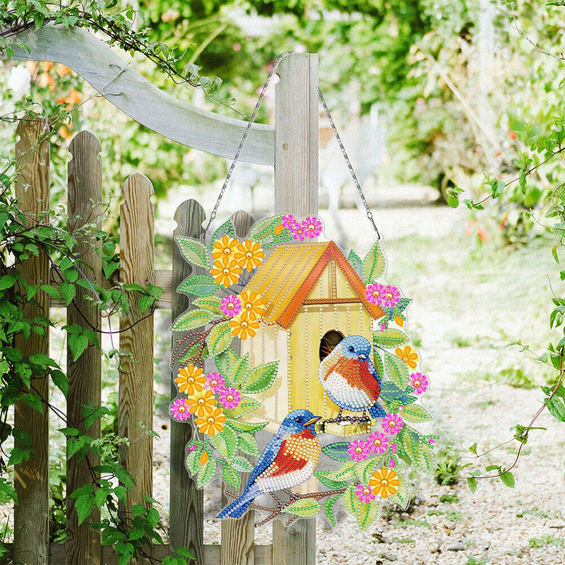 5D Diamond Painting Mosaic Drawing Home Door Wreath Decor Party Garland Gifts