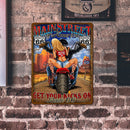 Tin Plates Wall Signs Retro Painting Back Seat Sexy Girl Metal Poster for Bar