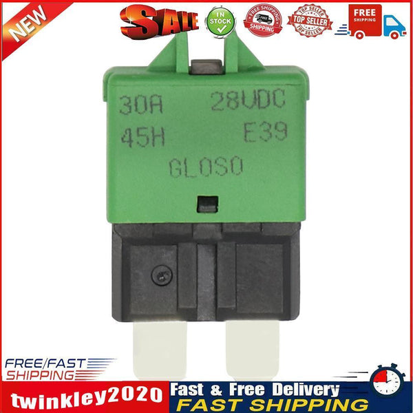 DC32V Manual Reset ATC Circuit Breaker Blade Fuse for Car Boat(30A Green) Newly