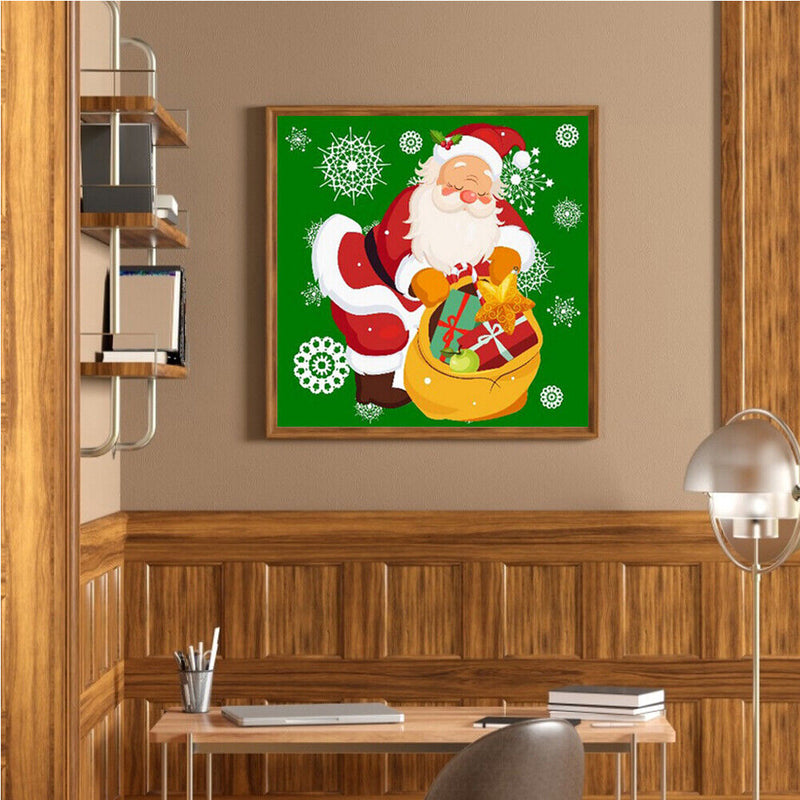 Paint By Numbers Kit DIY Christmas Santa Colouring Oil Picture Ornament
