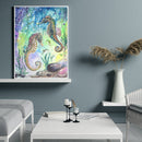 5D DIY Full Drill Diamond Painting Sea Horse Embroidery Craft Needlework Set