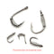 100pcs Fishhooks Barbed Twist Locks Stainless Steel Fishing Hook Spring Locks
