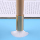1pc Wood Aluminum Handle Cosmetic Brush Soft Fiber Hair Nose Shadow Brushes