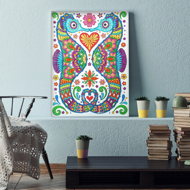 5D DIY Diamond Painting Hippo Partial Special Shape Drill Animal Picture Decor