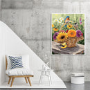 Flower Basket Bird Oil Paint By Numbers Kit DIY Home Decoration Gift Wall Art