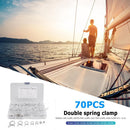 70pcs/box Assorted Double Wire Spring Hose Clamps Fuel Line Hose Tube Clips