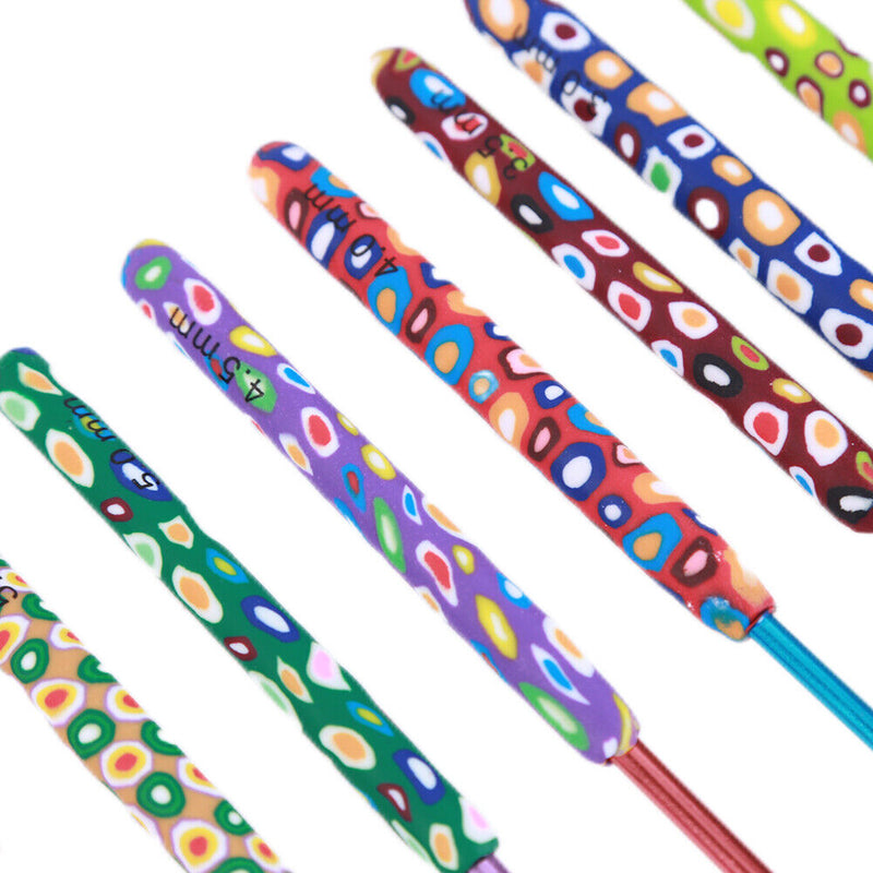 9pcs Soft Alumina Crochet Hooks Knitting Needle Set DIY Sewing Tools (B) Newly