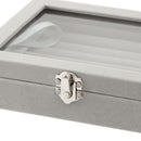 Tray Elegant Soft Jewelry Organizer Velvet Ring Box Display Case Storage Box