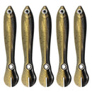 5pcs Luminous Loach 7cm 2g Lures Sinking Artificial Soft Fishing Bait (C) Newly