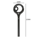 150kg Descender Climbing 9-Ring Downhill Rappelling Equipment (Black)