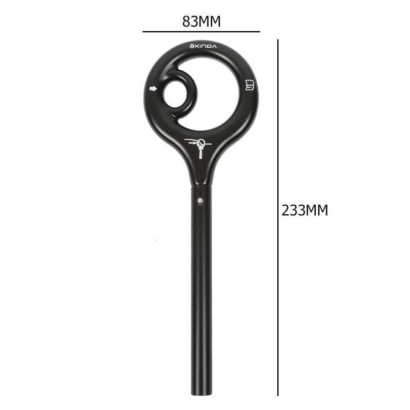 150kg Descender Climbing 9-Ring Downhill Rappelling Equipment (Black)