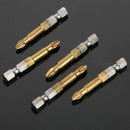 5pcs 50mm Long Magnetic Phillips Head Cross Hex S2 Steel Screwdriver Bits Set