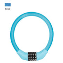 Bicycle Locks 4 Digit Password MTB Road Bike Security Cable Lock (Blue) Newly