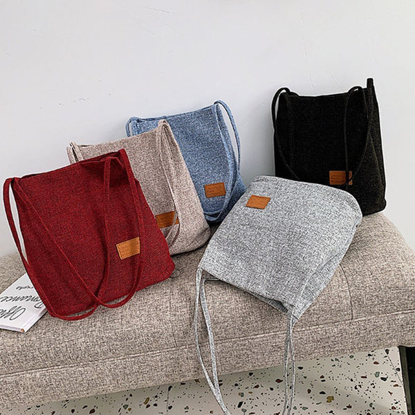 Women's Sling Bag Casual Ladies Pouch Handbags Bags Shoulder Bags Flax Cloth