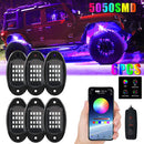 Waterproof Car Underglow RGB LED Rock Lights Chassis Music Lamps (1 to 6) Newly