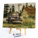 Painting By Numbers Kit DIY Automobile Hand Painted Canvas Oil Art Picture