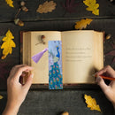 Rhinestone Diamond Painting Leather Bookmarks Leather Craft (Peafowl-AA397)