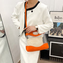 Transparent Shoulder Bags Women Straw PVC Clear Casual Totes PU Leather Handbag