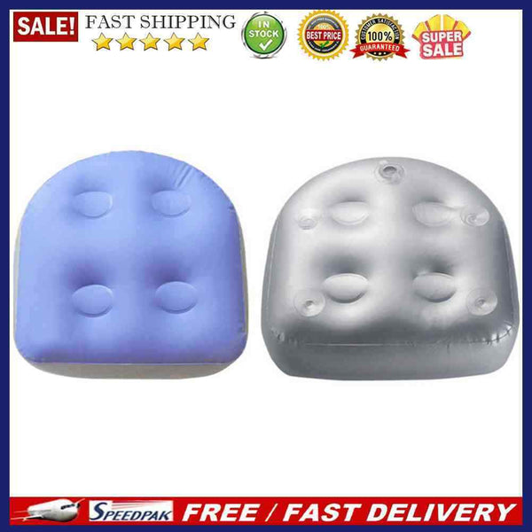 Inflatable Tub Cushion Spa Booster Seat with Suction Cup Pillow Cushion Bat