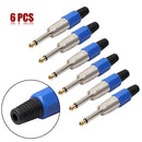 6pcs/Lot Sophomore Core Amplifier Microphone Monoste 6.35mm Mono Male RCA