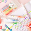 Head Writing Tools Eye Care Highlighter Pen Set Key Points Markers Color Pen