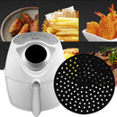Air Fryer Liner Pad Silicone Baking Anti Slip Steamers Mats (Black 8in)