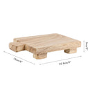 Wood Pedestal Riser Stand Wooden Soap Holder Wood Tray for Bathroom Home Kitchen