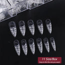 Trapezoid Square Stiletto Coloured Glaze Design False Tips Press on Nails