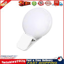 LED Selfie Ring Light Mobile Phone Mini Fill Lights Live Clip Lamp (White) Newly