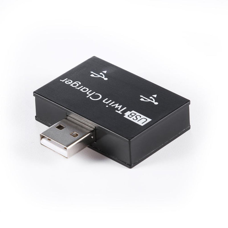 Hillrong USB 2.0 Male to Dual Female Charger Dual 2 Port USB DC 5V Charging