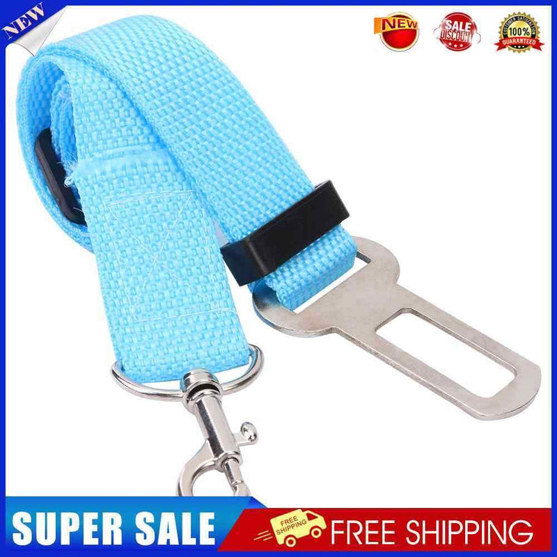 Car Pet Dog Seat Belt Safety Seatbelt Dog Harness Lead Clip (Sky Blue)