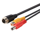 M12 4Pin Aviation Head to RCA Female DC Male Extension Cable Adapter A)