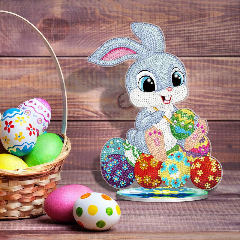 5D Diamond Painting Ornament DIY Easter Rhinestone Mosaic Craft Home Decor Kit