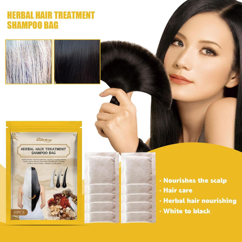 1 bag herbal hair shampoo filter bags herbal, treatment of hair loss`