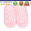 1 Pair Pink Moisturize Soften Repair Cracked Skin Treatment Gel Spa Socks