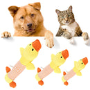 Pet Puppy Chew Squeaker Squeaky Plush Sound Ball For Dog-duck