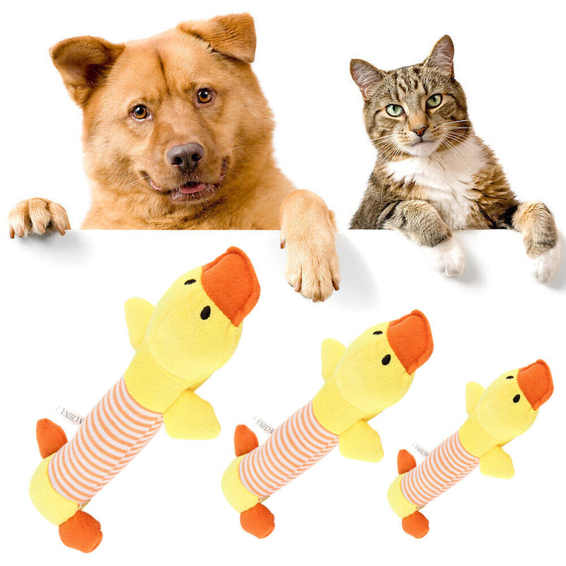 Pet Puppy Chew Squeaker Squeaky Plush Sound Ball For Dog-duck